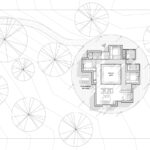 arkitekt_daniel_nielsen_sommerhus_rundt_atrium_skov_plan